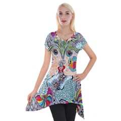 Supersonicangeldream Short Sleeve Side Drop Tunic by chellerayartisans