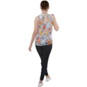 Pet Animal 02 Mock Neck Chiffon Sleeveless Top View2