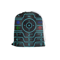 Retro Mobile Device Output Device Drawstring Pouch (large) by Bedest
