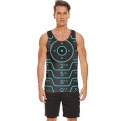 Retro Mobile Device Output Device Men s Wide Collar Tank Top by Bedest