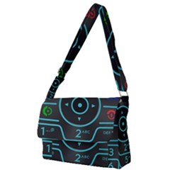 Retro Mobile Device Output Device Full Print Messenger Bag (l) by Bedest