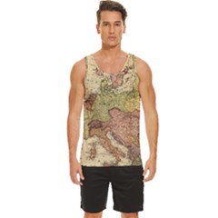 Retro Old Vintage Map Of Europe Men s Wide Collar Tank Top by Bedest
