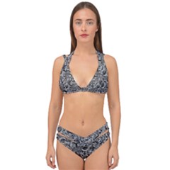 Be True Be Yourself Typographic Print Pattern Double Strap Halter Bikini Set by dflcprintsclothing