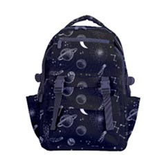 Cosmic Black Space Star Carry-on Double Buckle Travel Backpack by Ndabl3x