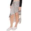 Wall With Cracked White Paint Texture Asymmetrical Ruffle Hem Skirt  View2