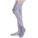 Wall With Cracked White Paint Texture Thigh High Stockings View3