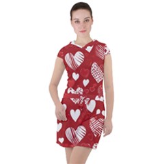 Valentine Drawstring Hooded Dress by pollyparadiseartshop
