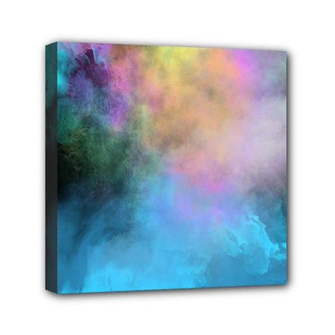 Smokescreen Mini Canvas 6  X 6  (stretched) by pollyparadiseartshop