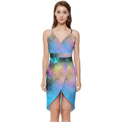 Smokescreen Wrap Frill Dress by pollyparadiseartshop
