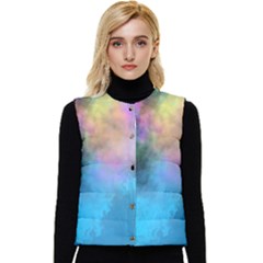 Smokescreen Women s Button Up Puffer Vest by pollyparadiseartshop
