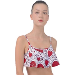 Be My Valentine Frill Bikini Top by pollyparadiseartshop