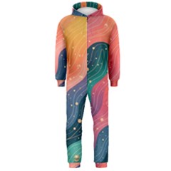 Art Abstract Pattern Hooded Jumpsuit (men) by Salmanaz77