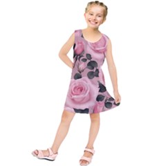 Pink Roses Kids  Tunic Dress by pollyparadiseartshop