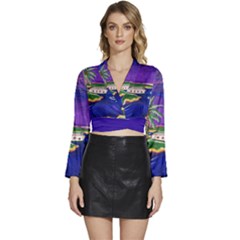 Img 20250119 142120 Long Sleeve Tie Back Satin Wrap Top by CharlotteEllayneWelch