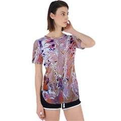 Pour Flames Perpetual Short Sleeve T-shirt by kaleidomarblingart