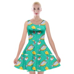 Naso Flame Fabric Velvet Skater Dress by SeaworthyClothing