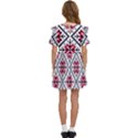Ukrainian Folk Seamless Pattern Ornament Ethnic Ornament Border Element Traditional Art Kids  Frilly Sleeves Pocket Dress View4