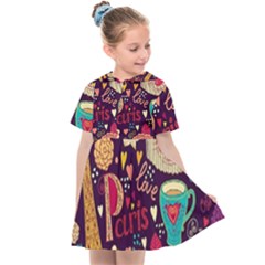Collage Worx Black Collage Cupcake Eifel Tower Fireworks Paris Kids  Sailor Dress by Grandong
