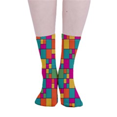Abstract-background Smooth Crew Length Tube Socks by kyorashop23