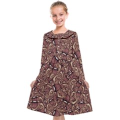 Human Spider Mutant Creatures Motif Random Pattern Kids  Midi Sailor Dress by dflcprintsclothing