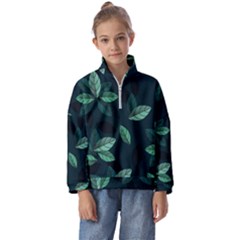 Foliage Kids  Half Zip Hoodie by HermanTelo