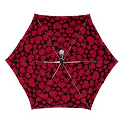 Valentines Day Hearts Pattern Love Red Automatic Folding Umbrella With Case (small) by Maspions