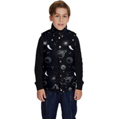 Cosmic Black Space Star Kid s Button Up Puffer Vest by Ndabl3x