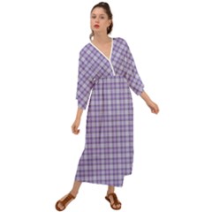 Purple Plaid Tartan 2 Grecian Style  Maxi Dress by dressshop