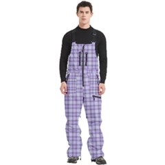 Purple Plaid Tartan 2 Men s Front Zip Ski And Snowboard Bib Pants by dressshop