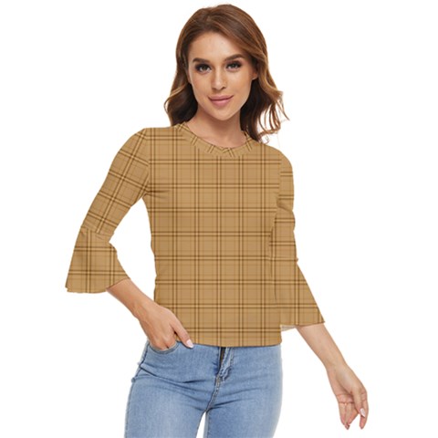 Autumn Fall Plaid Tartan 1 Bell Sleeve Top by dressshop