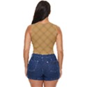 Autumn Fall Plaid Tartan 1 Diagonal Women s Sleeveless Wrap Top View4
