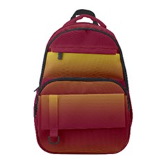 Electric Yellow To Burgundy Red Bilinear Gradient Carry-on Travel Backpack by GradientsOmbre