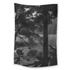 Los Alerces National Park Waterfront Landscape, Argentina002 Large Tapestry by dflcprintsclothing