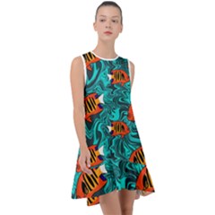 Flame Swirls Frill Swing Dress by SeaworthyClothing