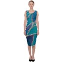Aqua Batik, Abstract, Colorful Sleeveless Pencil Dress View1