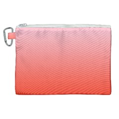 Pink Lace To Scarlet Red Linear Gradient Canvas Cosmetic Bag (xl) by GradientsOmbre
