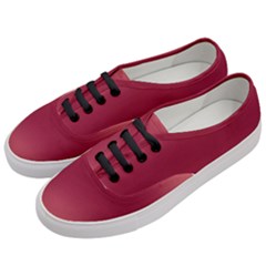 Coral Pink To Burgundy Red Bilinear Gradient Women s Classic Low Top Sneakers by GradientsOmbre