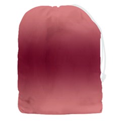 Coral Pink To Burgundy Red Bilinear Gradient Drawstring Pouch (3xl) by GradientsOmbre