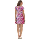 Pattern Seamless Texture Daisies Short Sleeve Tiered Mini Dress View4
