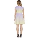 Pale Violet To Cream Yellow Linear Gradient Cap Sleeve High Waist Dress View4