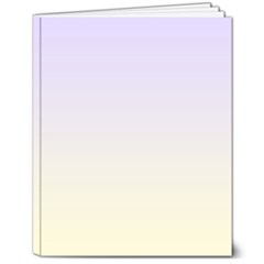 Pale Violet To Cream Yellow Linear Gradient 8  X 10  Hardcover Notebook by GradientsOmbre