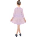 Pale Violet To Pale Pink Bilinear Gradient Kids  Quarter Sleeve Shirt Dress View2