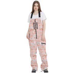 Boho Pattern Women s Front Zip Ski And Snowboard Bib Pants by designsbymallika