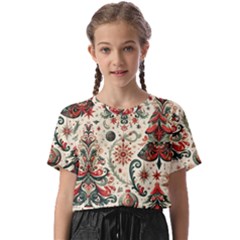 Christmas Tree Snow Kids  Basic T-shirt by Bedest