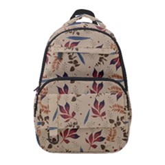 Leaves Pattern Teal Seamless Fall Carry-on Travel Backpack by Sabxi