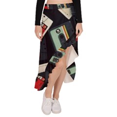 Abstract Case Asymmetrical Ruffle Hem Skirt  by kyorashop23