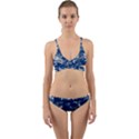 Blue, Camouflage, Cool, Navy, New, Pattern Wrap Around Bikini Set View1