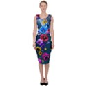Falling Flowers, Art, Coffee Cup Sleeveless Pencil Dress View1