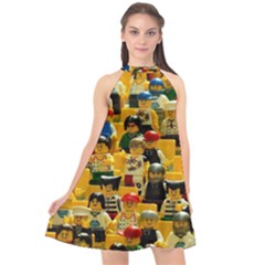 Lego People, Games Halter Neckline Chiffon Dress  by kyorashop23