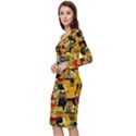 Lego People, Games Long Sleeve V-Neck Bodycon Dress  View2
